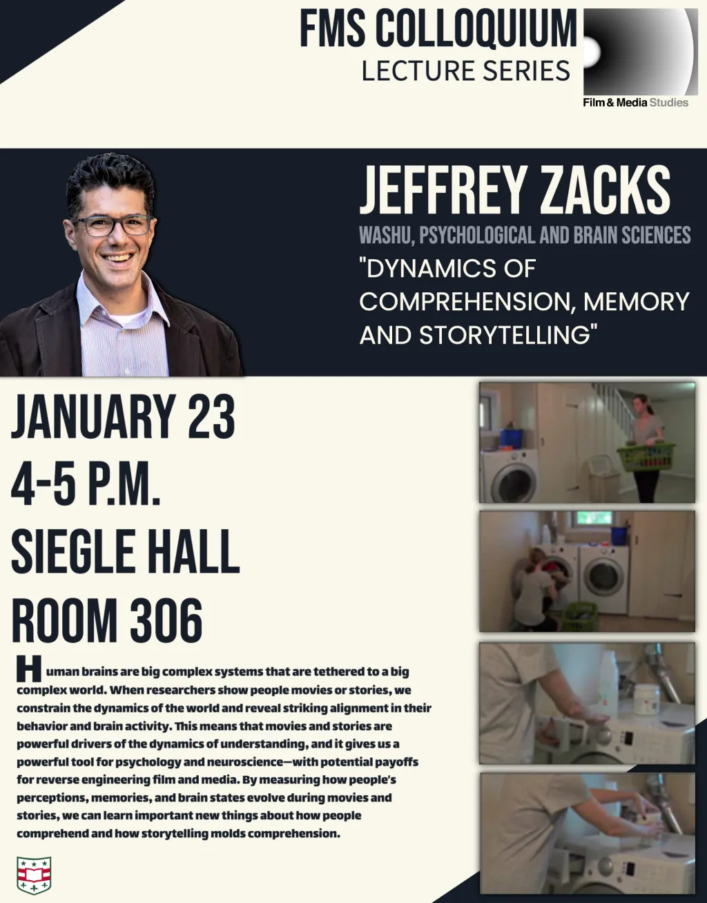 Flyer for Jeffrey Zacks talk, 